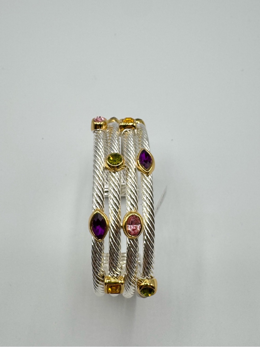 Gemstone Cable Cuff Bracelet - Picture 9 of 13